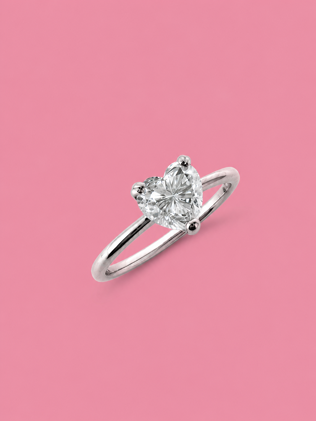 Heart Solitaire Ring