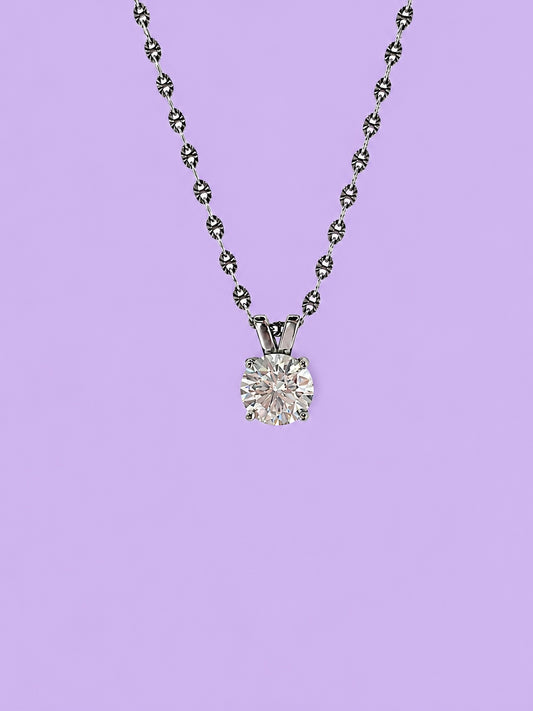 2ct Round Grande Solitaire Pendant