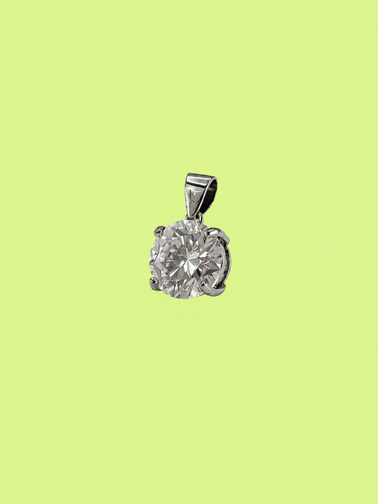 3ct Round Grande Solitaire Pendant