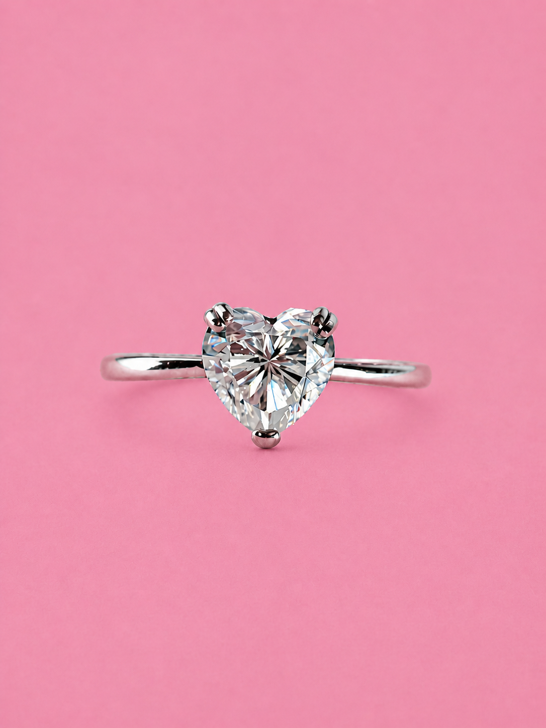Heart Solitaire Ring