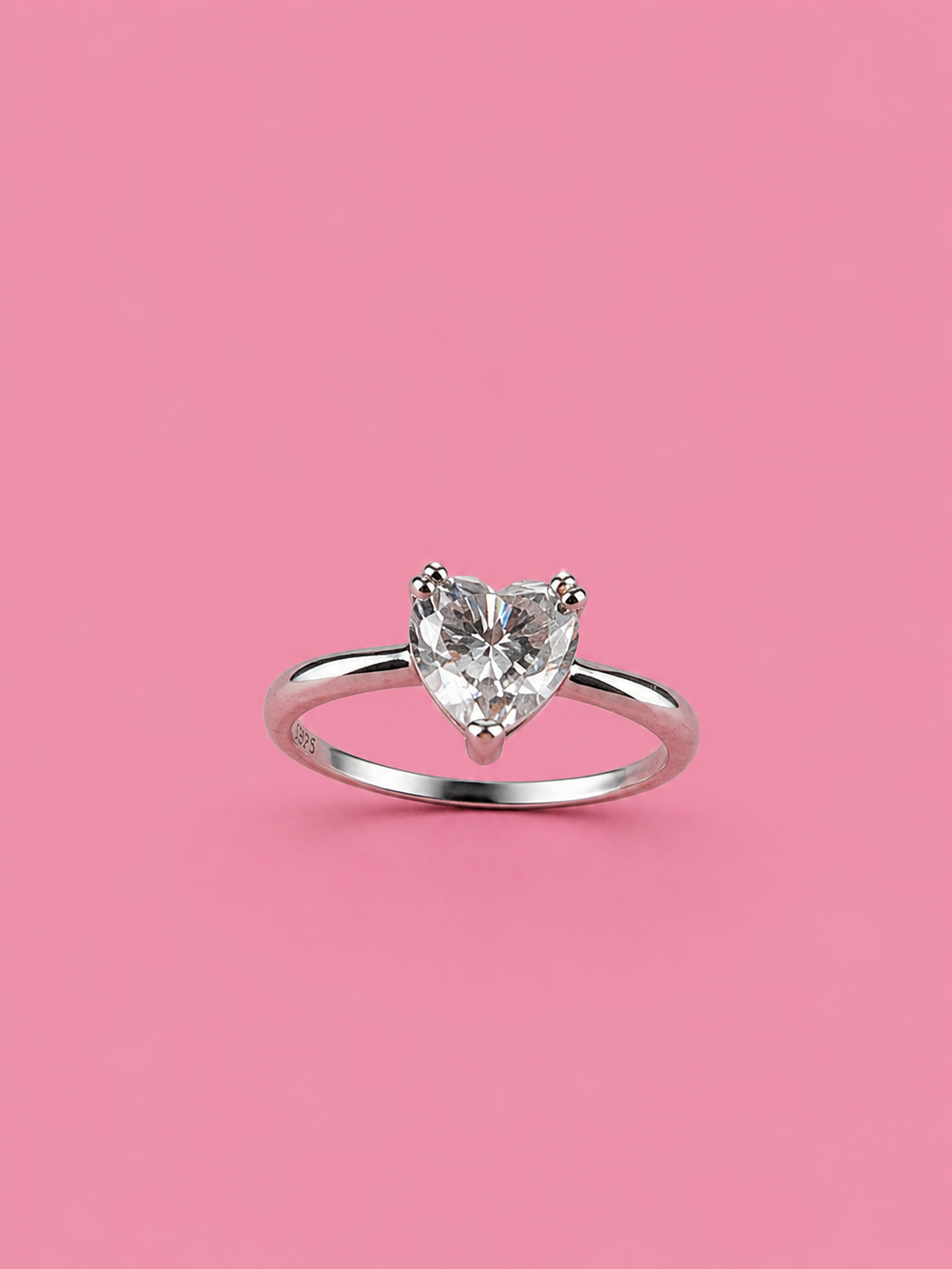Heart Solitaire Ring