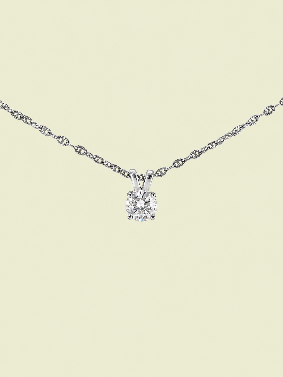 1ct Round Solitaire Pendant Necklace