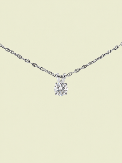 1ct Round Solitaire Pendant Necklace