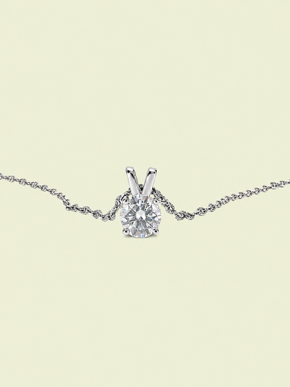 1ct Round Solitaire Pendant Necklace