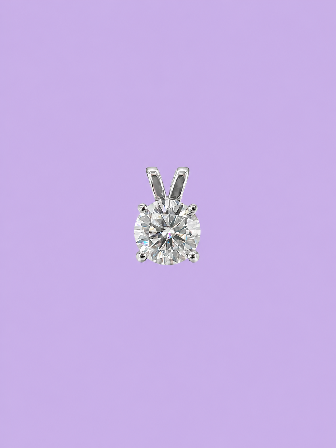 2ct Round Grande Solitaire Pendant