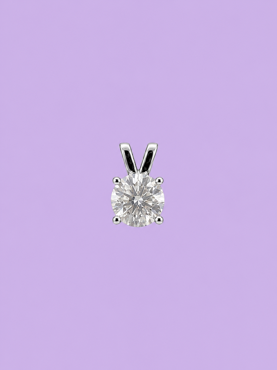 2ct Round Grande Solitaire Pendant