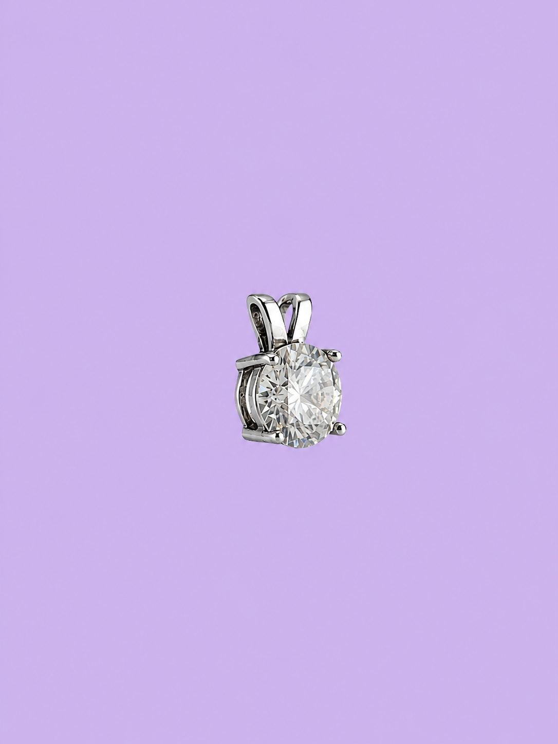 2ct Round Grande Solitaire Pendant