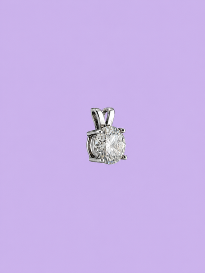 2ct Round Grande Solitaire Pendant