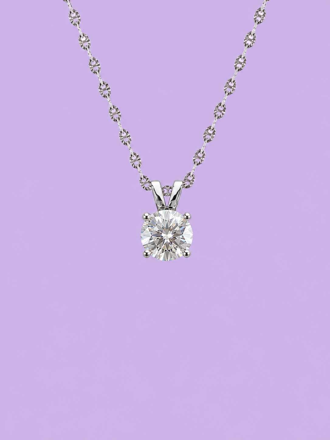 2ct Round Grande Solitaire Pendant