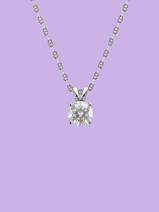 2ct Round Grande Solitaire Pendant