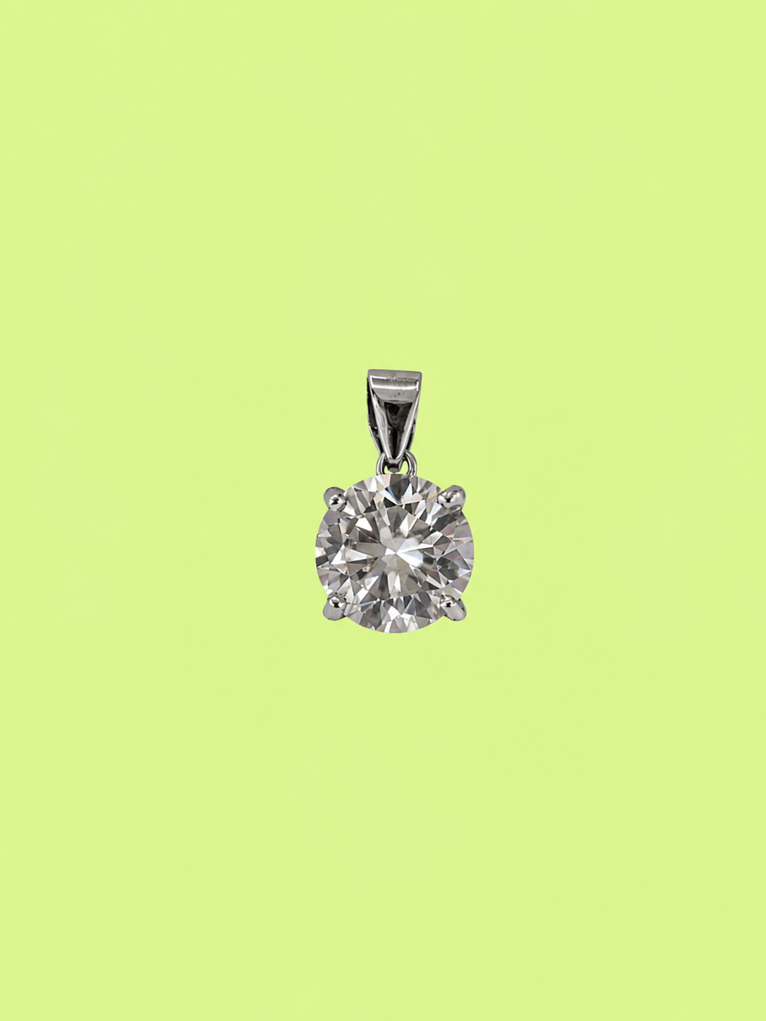 3ct Round Grande Solitaire Pendant