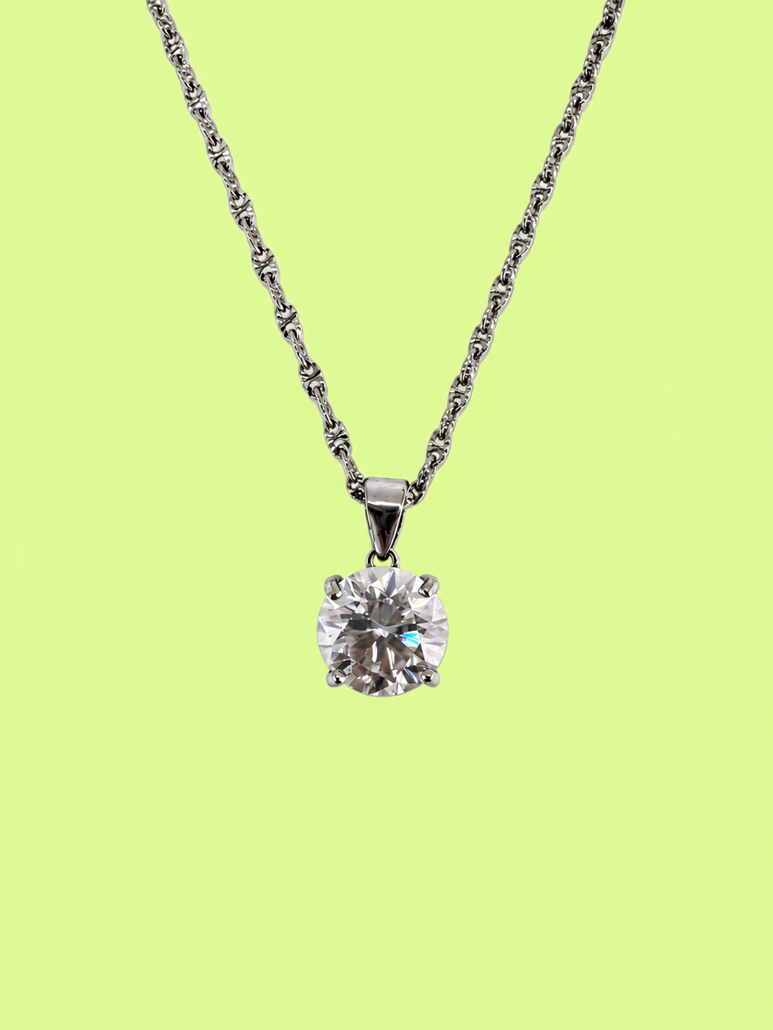 3ct Round Grande Solitaire Pendant