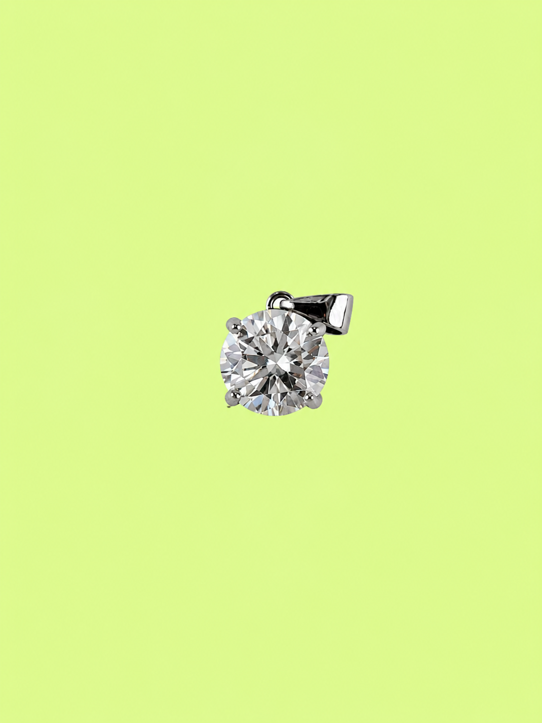 3ct Round Grande Solitaire Pendant