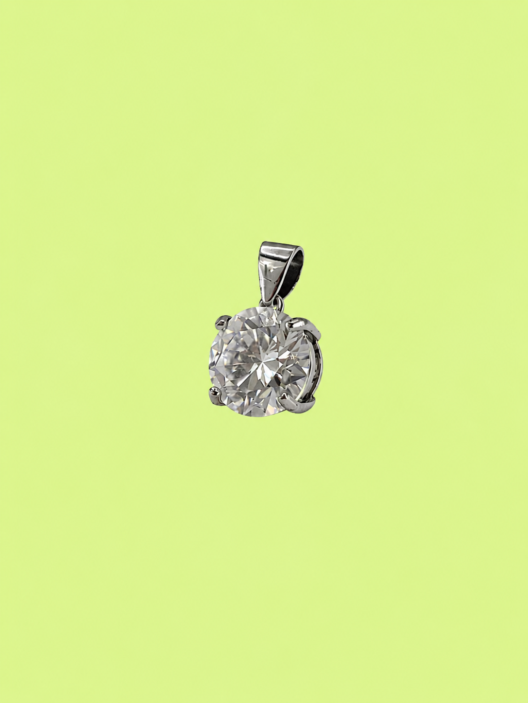 3ct Round Grande Solitaire Pendant