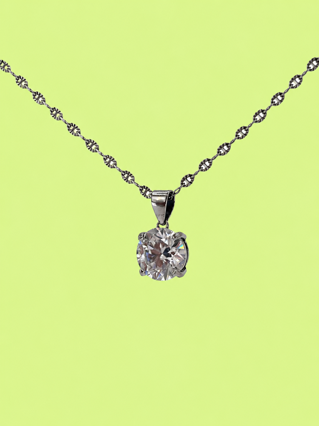 3ct Round Grande Solitaire Pendant