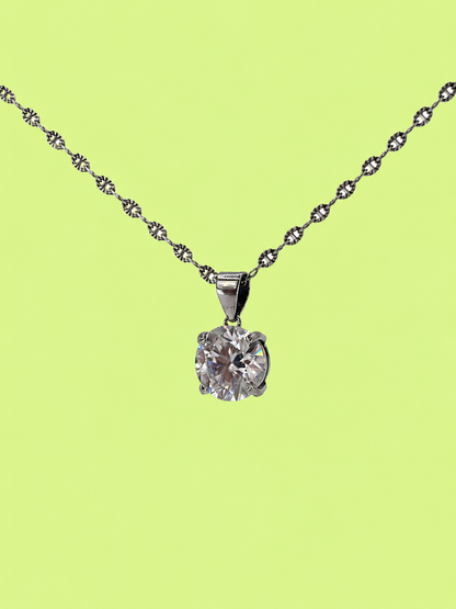 3ct Round Grande Solitaire Pendant