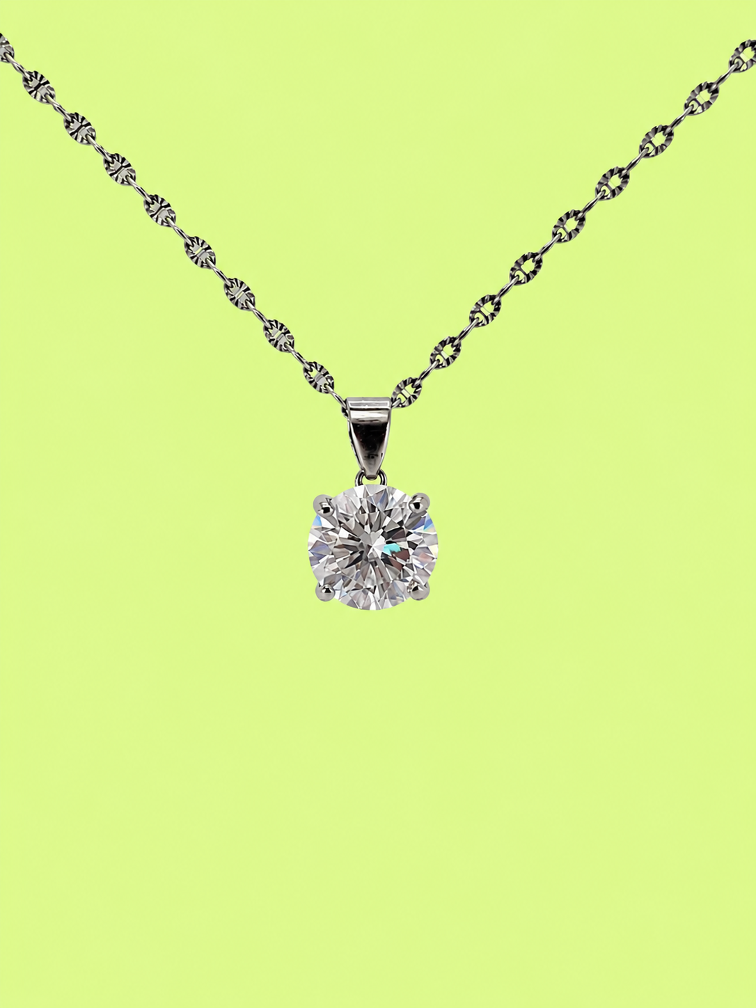 3ct Round Grande Solitaire Pendant