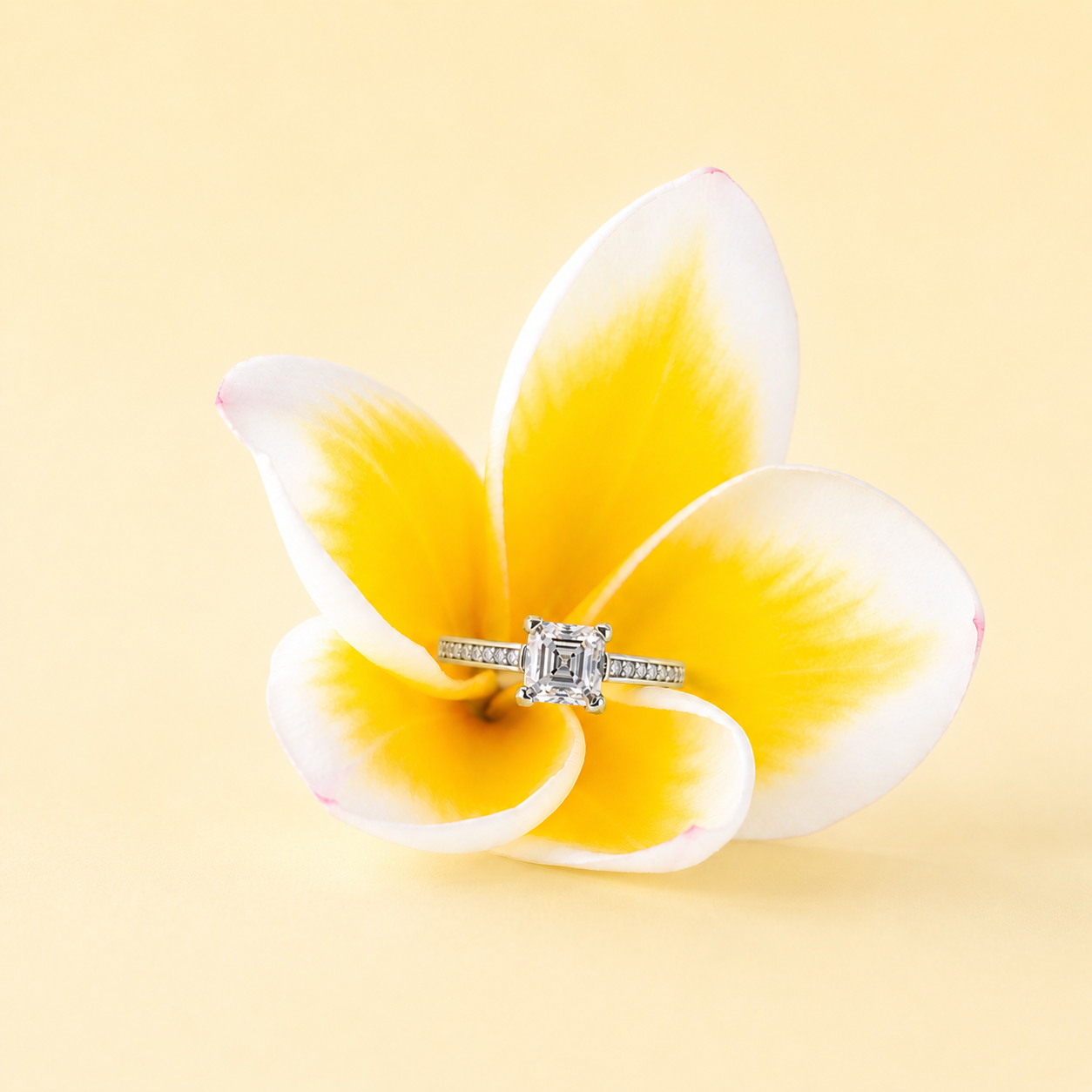 Asscher Halo Ring