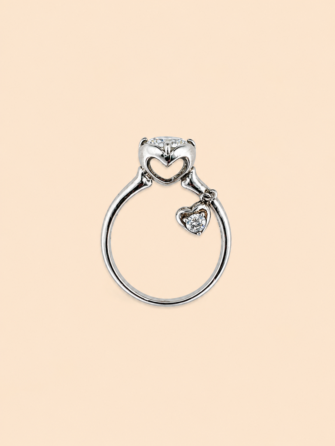Heart Deco Dangling Ring
