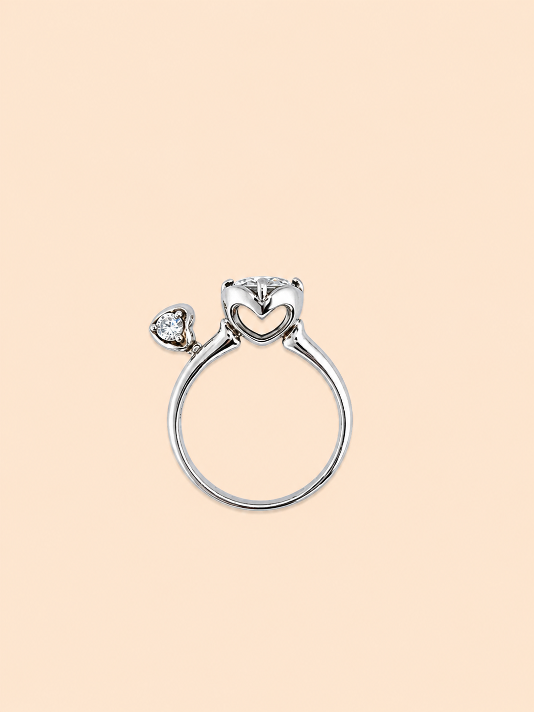 Heart Deco Dangling Ring